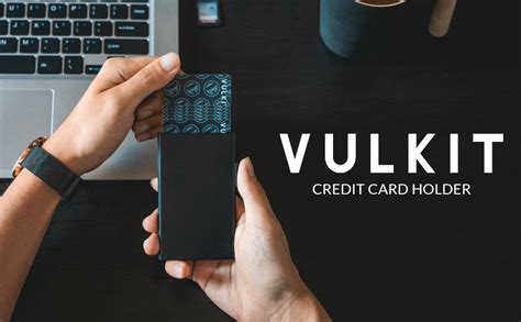 VULKIT Pop up Credit Card Holder Minimalist Metal Business .